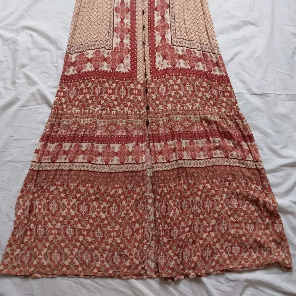 Patrons of Peace Sleeveless Maxi Dress Sundress Boho Chic Festival Womens Small - Picture 4 of 13